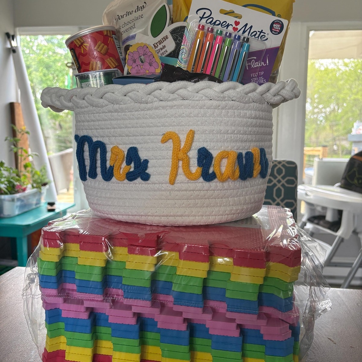 Personalized Teacher Gift Basket with Name– Back to School & Teacher Appreciation Gift