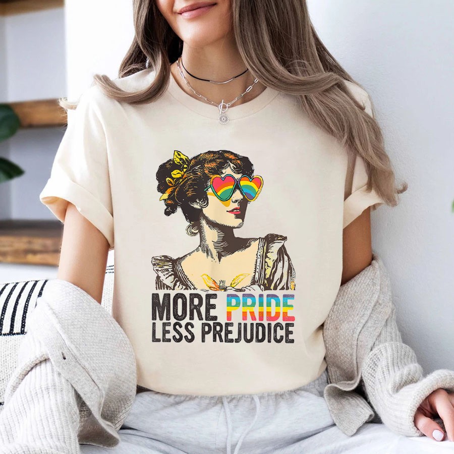 More Pride Less Prejudice Shirt LGBTQ Shirt Pride Month Shirt