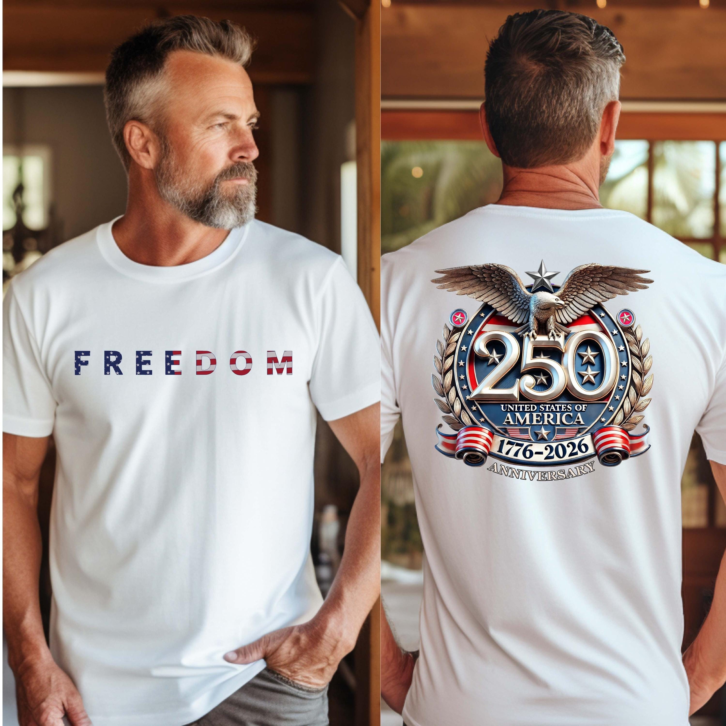 America 250 Shirt Patriotic 4th of July Tee