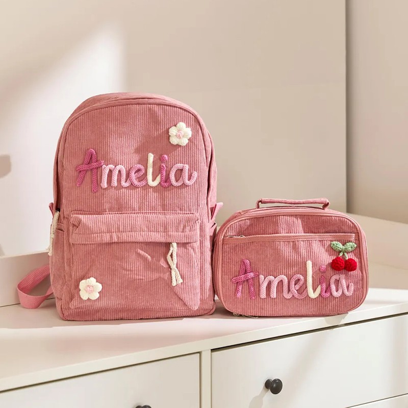 Personalized Kid Backpack and Lunchbag With Name Back to School Gift For Kid