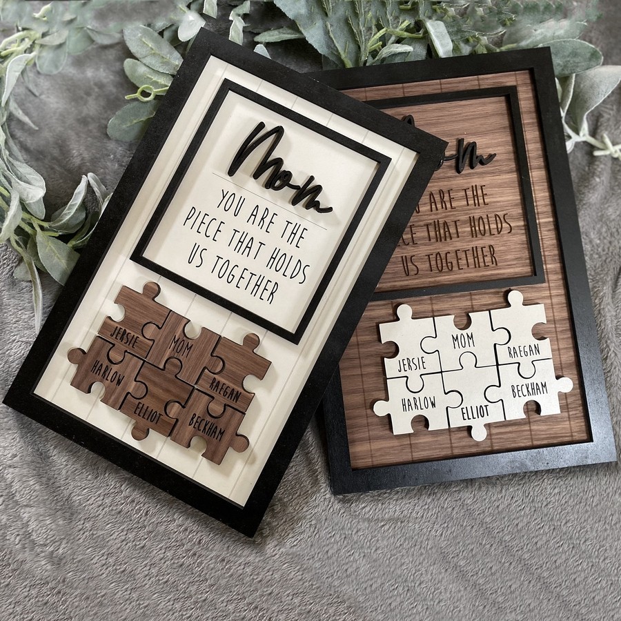 Personalized Mom Puzzle Piece Sign Mom You Are The Piece That Holds Us Together Puzzle Sign