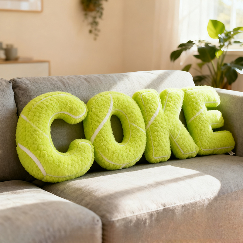 Personalized Tennis-Themed Initials Pillow with Names Perfect Gifts for Sports Fans Christmas Gift Ideas