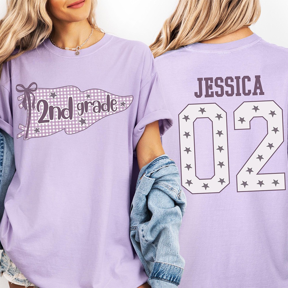 Personalized Grade Level Team Shirt Custom Back to School Tee