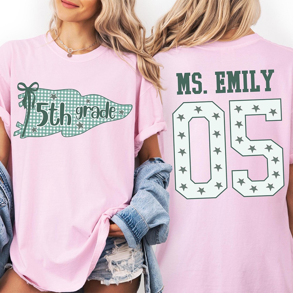 Personalized Grade Level Team Shirt Custom Back to School Tee