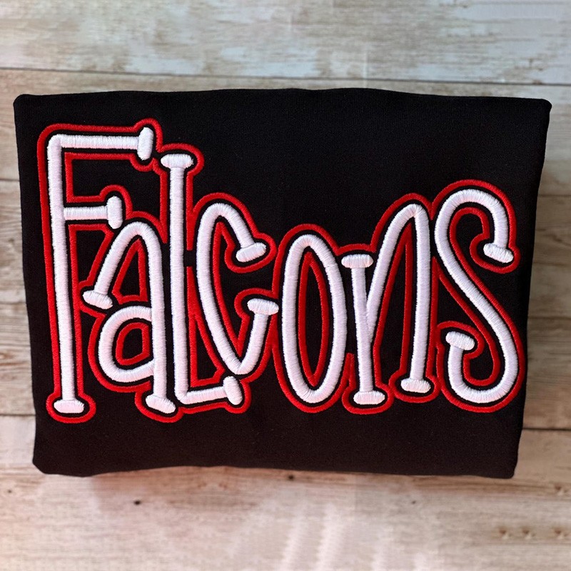 Custom Cropped Double 3D Puff Embroidered Sweatshirt Christmas Gift Idea