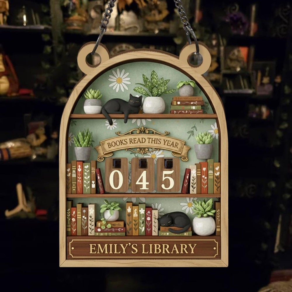 Custom Books Read This Year Sign Personalized Reading Tracker Plaque Perfect Gift for Book Lovers