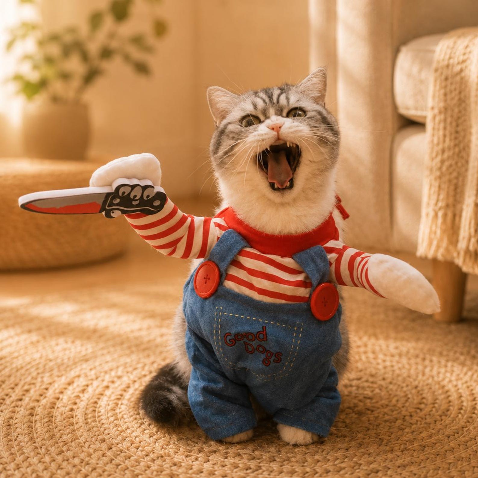 Funny Halloween Pet Costume Cute Scary Dog Cat Cosplay Outfit for Small Medium Pets Halloween Gift Idea for Pet Lovers
