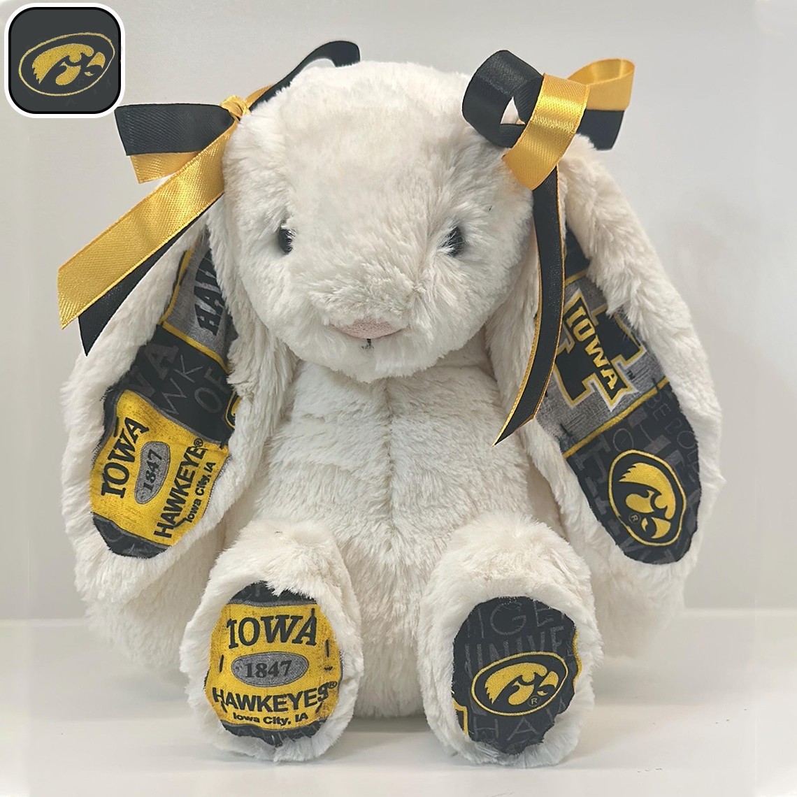 University of Iowa Custom Collegiate Bunny Perfect Gift for Students Grads