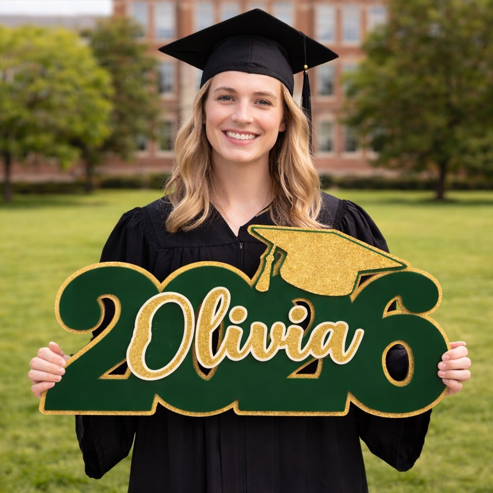 Custom Graduation Sign With Name For Party Decor