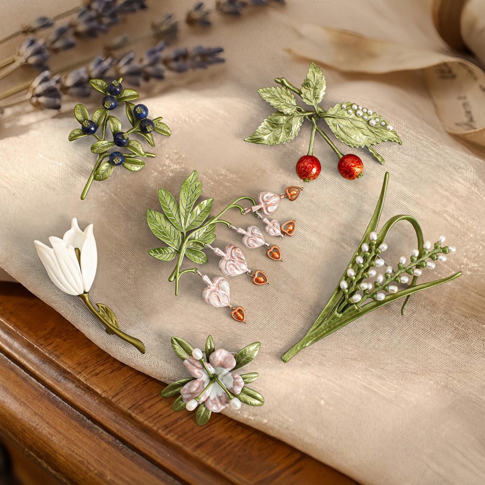 Personalized Birth Flower Brooch Keepsake Gifts for Grandma Mom Mother's Day Gift