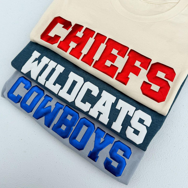 Custom Puff Print Team Name Sweatshirt School Spirit Sweatshirt Gift for Christmas Gift Idea