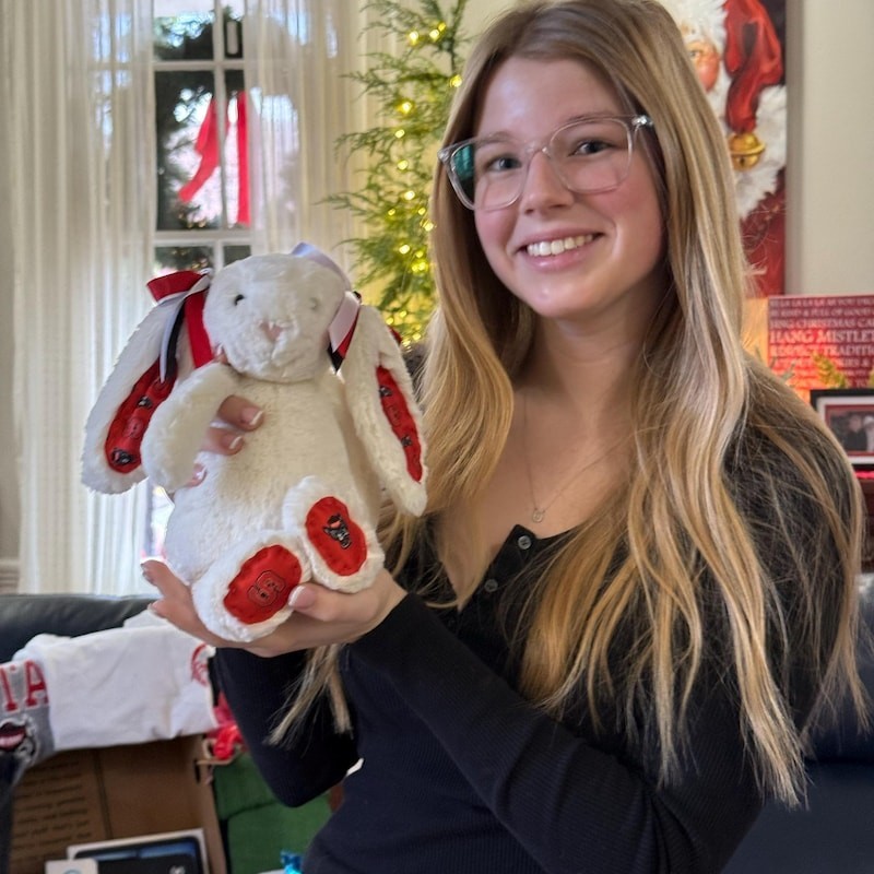 Custom Collegiate Bunny: College Graduation, Gift for Students, Fans and Alumni