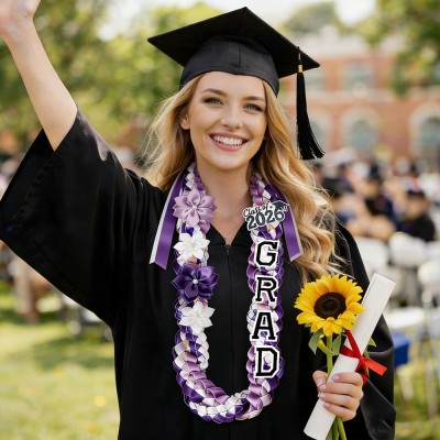 Personalized 2026 Graduation Lei with Name Grad Gift