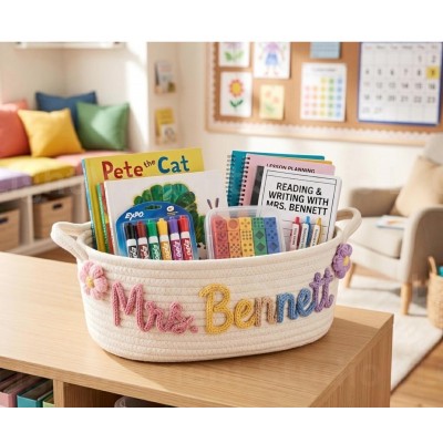 Personalized Teacher Gift Basket with Name– Back to School & Teacher Appreciation Gift
