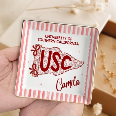 Custom College Jewelry Dish Class of 2026 Graduation Gift