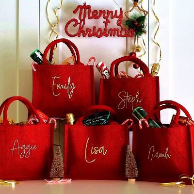 Custom Embroidered Christmas Gift Bag