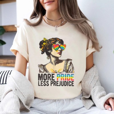 More Pride Less Prejudice Shirt LGBTQ Shirt Pride Month Shirt