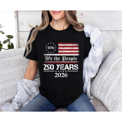 America 250 Shirt Patriotic 4th of July Tee