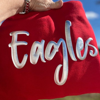 Custom Puff Print Team Name Sweatshirt School Spirit Sweatshirt Gift for Christmas Gift Idea