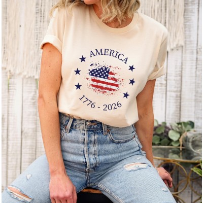 America 250 Shirt Patriotic 4th of July Tee