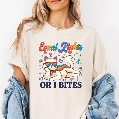 Equal Rights or I Bites Shirt LGBTQ Shirt Pride Month Shirt