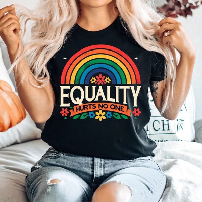 Equality Hurts No One Shirt Rainbow Pride Shirt LGBTQ Shirt Pride Month Shirt