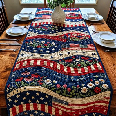 America 250 Patriotic Table Runner Decor for Independence Day Summer Celebrations