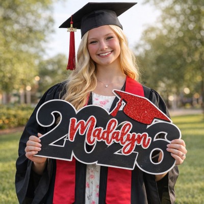 Custom Graduation Sign With Name For Party Decor