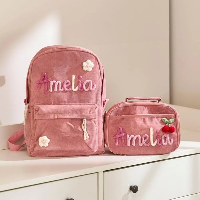 Personalized Kid Backpack and Lunchbag With Name Back to School Gift For Kid