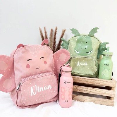 Personalized Children's School Bag And Water Bottle Gift for Kid