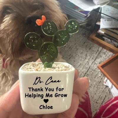 Custom Stained Glass Flower Pot Perfect Teacher Appreciation Gift