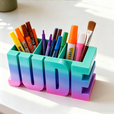 Personalized Name Pencil Holder Custom Desk Organizer for Kids Back to School Gift