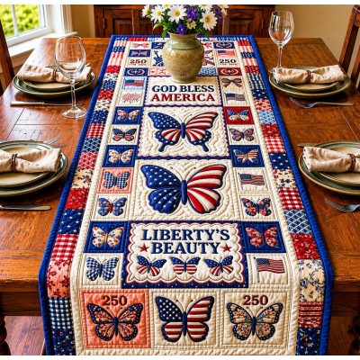 America 250 Patriotic Table Runner Decor for Independence Day Summer Celebrations