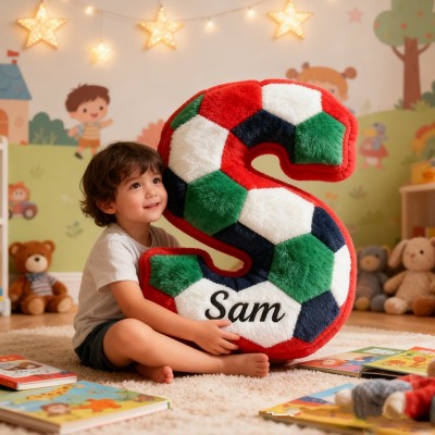 Personalized 2026 World Cup Soccer Letter Pillow with Names Perfect Gifts for Sports Fans Christmas Gift Ideas