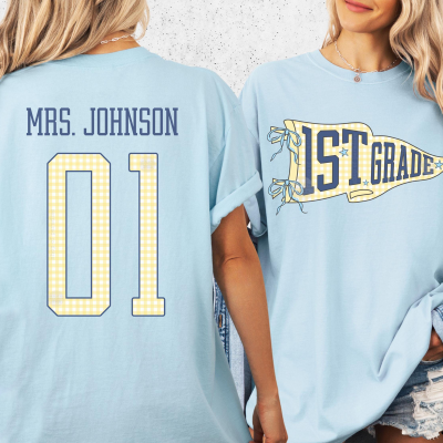 Personalized Grade Level Team Shirt Custom Back to School Tee