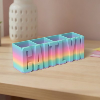 Personalized Name Pencil Holder Custom Desk Organizer for Kids Back to School Gift