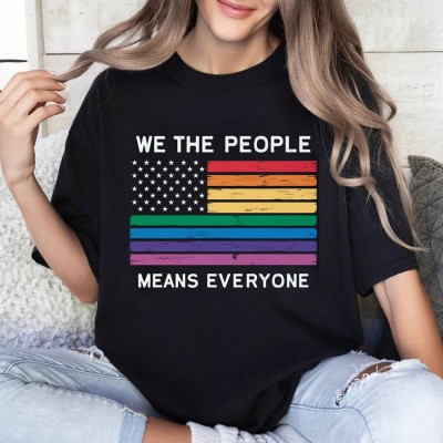 Rainbow Flag Patriotic Shirt LGBTQ Shirt Pride Month Shirt
