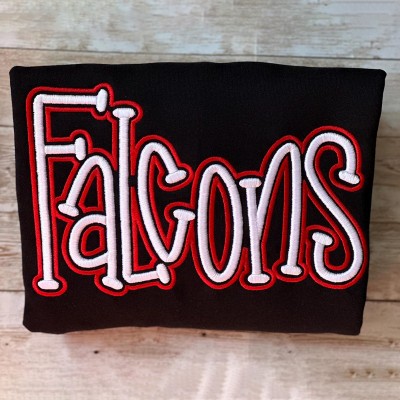 Custom Cropped Double 3D Puff Embroidered Sweatshirt Christmas Gift Idea