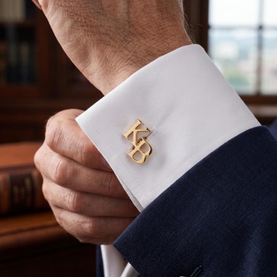 Custom Initial Cufflinks for Men Custom Cufflinks for Weddings Groomsmen and Special Gifts