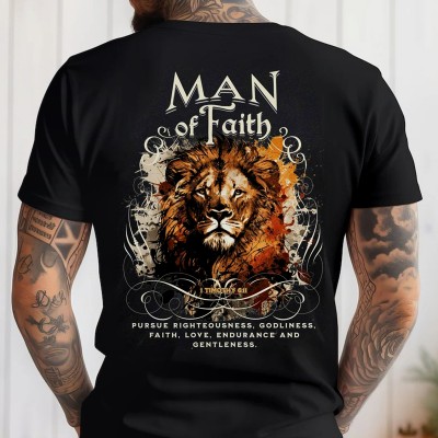 Man of Faith Lion Christian Shirt
