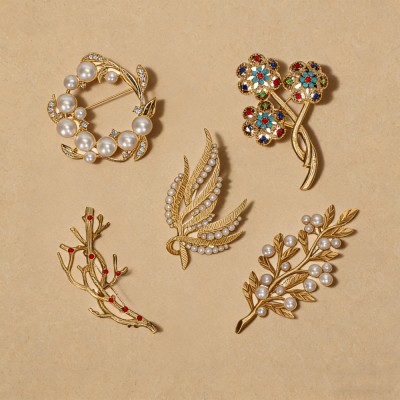 Personalized Birth Flower Brooch Keepsake Gifts for Grandma Mom Mother's Day Gift