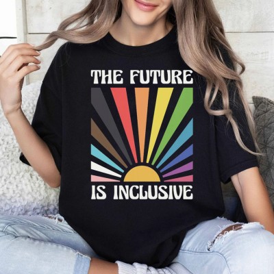The Future is Inclusive Rainbow Pride Shirt Comfort Colors LGBTQ Shirt Pride Month Shirt