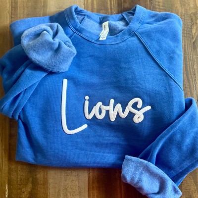 Custom School Spirit Team Name 3D Puff Embroidered Sweatshirt Christmas Gift Idea