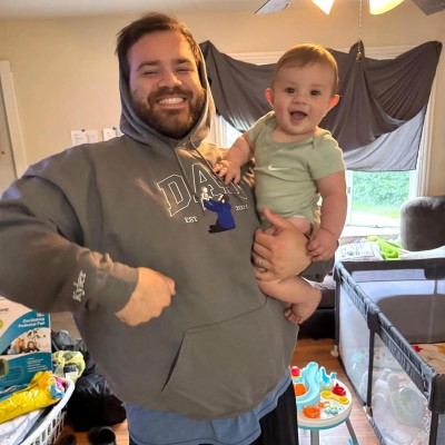 Custom Embroidered Dad Sweatshirt with Photo Father's Day Gift for Dad