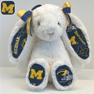 University of Michigan Custom Collegiate Bunny Perfect Gift for Students Grads