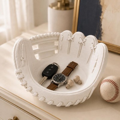 Vintage Baseball Glove Bowl Tray Sports Desk Organizer Baseball Fan Gift