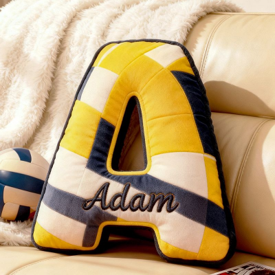 Personalized Volleyball Letter-Shaped Pillow with Names Perfect Gifts for Sports Fans Christmas Gift Ideas