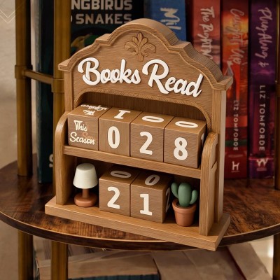 Personalized Vintage Style Books Read Counter Decor Unique Gifts for Book Lovers Valentine's Day Gift Ideas