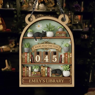 Custom Books Read This Year Sign Personalized Reading Tracker Plaque Perfect Gift for Book Lovers