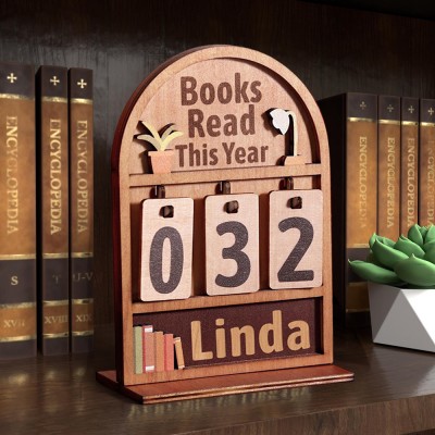 Custom Books Read This Year Sign Personalized Reading Tracker Plaque Perfect Gift for Book Lovers